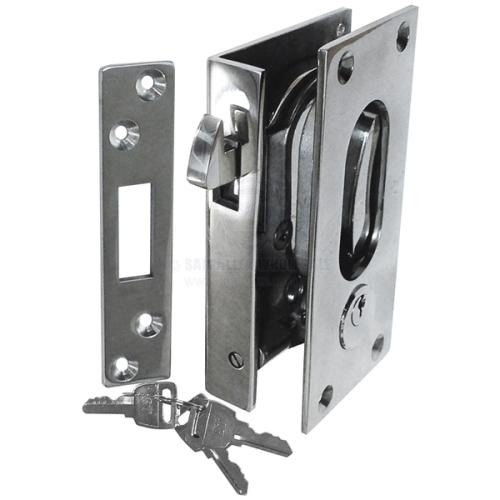 Door Lock - Sliding - Stainless Steel
