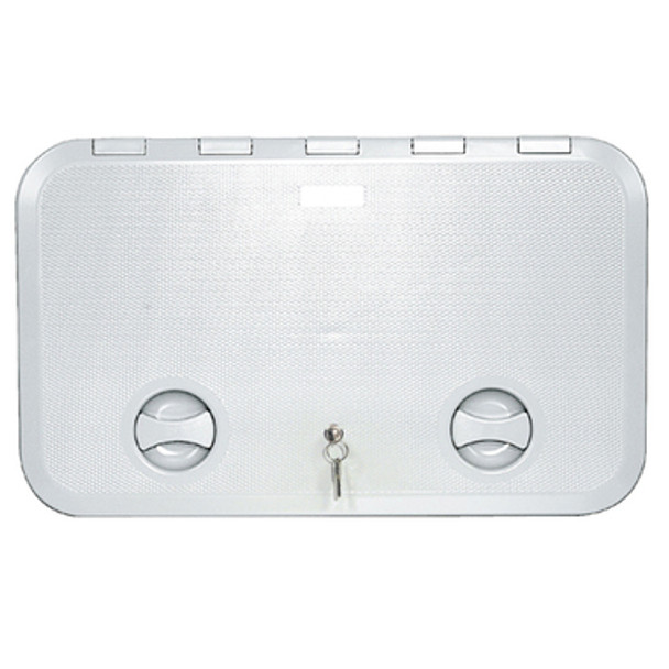 Whte Europa Hatch 600mm x 360mm - with lock