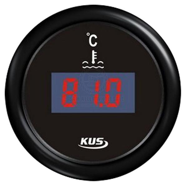 Gauge Water Temp Digital 52mm Black 12/24v