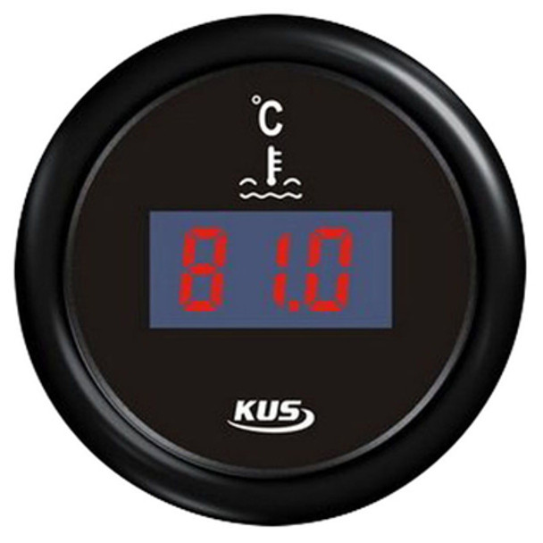 12/24V Black Digital Watertemp 52mm