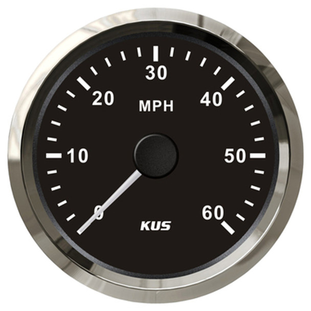 Gauge Speedo NMEA2000 Black Black+Chrome