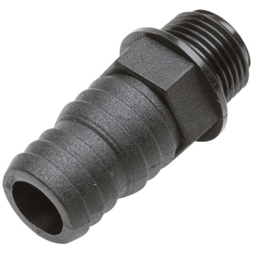 Hose Tail Nylon Straight Fuel Resistant 3/8 BSPPM x 17 & 19mm Black