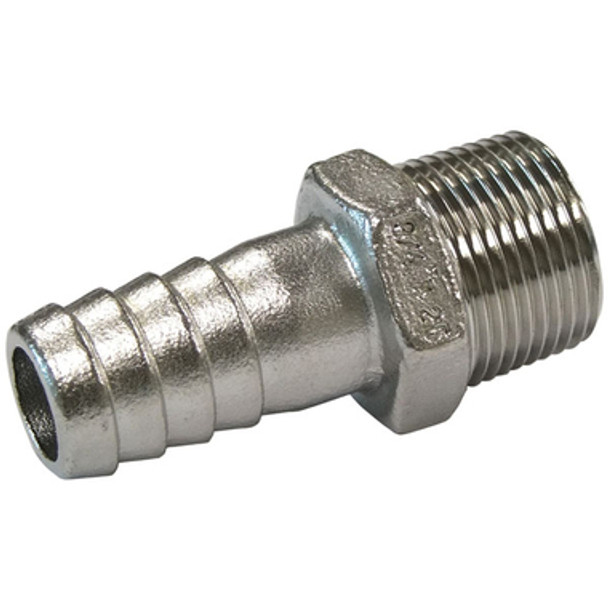 Hose Tail 3/8" BSP 316 Stainless Steel