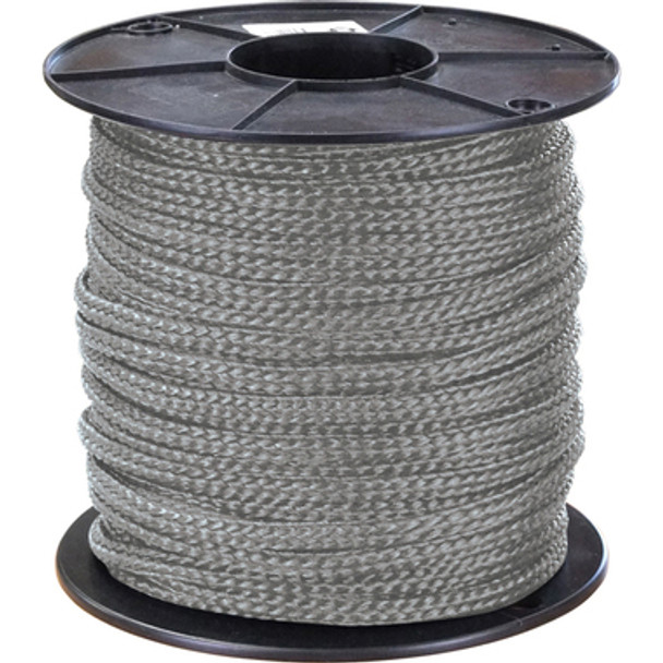 12mm x 100Mtr Polyethylene Ski Rope - 12 Strand Hollow Braid Grey (Reel)