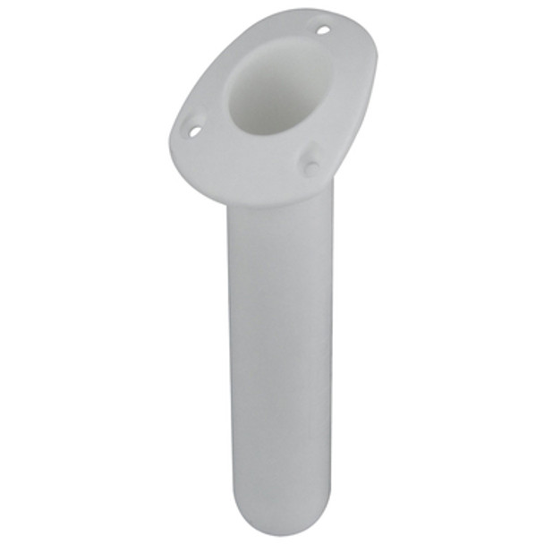 White Plastic Rod Holder Oval Top