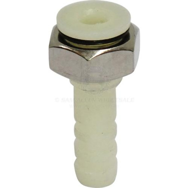 Bait Board Drain White Plastic with Thread