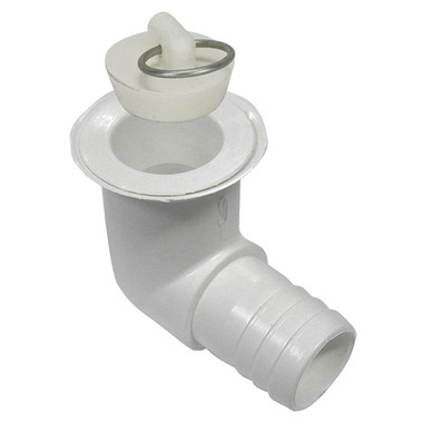 Complete 1" (25mm) Right Angle Sink Waste with Plug