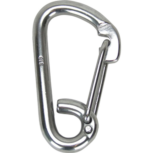 6mm Stainless Steel Spring Hooks - Asymmetric 316G