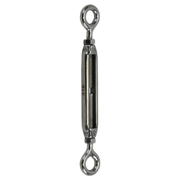 10mm 316G Stainless Steel Turnbuckles - Eye & Eye