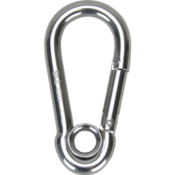 12mm x 120mm Stainless Steel 316 Spring Hook