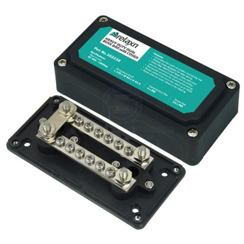 Relaxn 12-48V Heavy-Duty Buss Bar Modular Box with Connecting Link