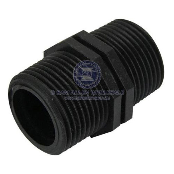 Nipple Polypropylene Straight 3/4 BSPM x 3/4 BSPM