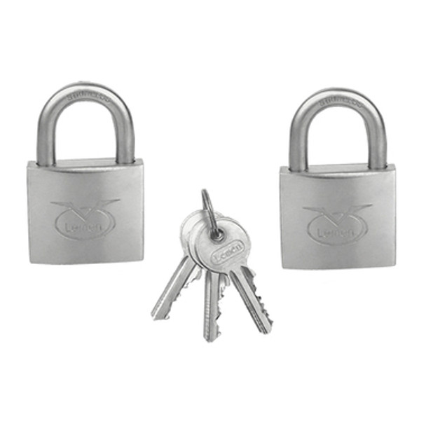 Stainless Steel 2 x 40mm Padlock Keyed Alike