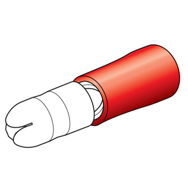 Insul Bullet Term M 4mm Red Pack 10