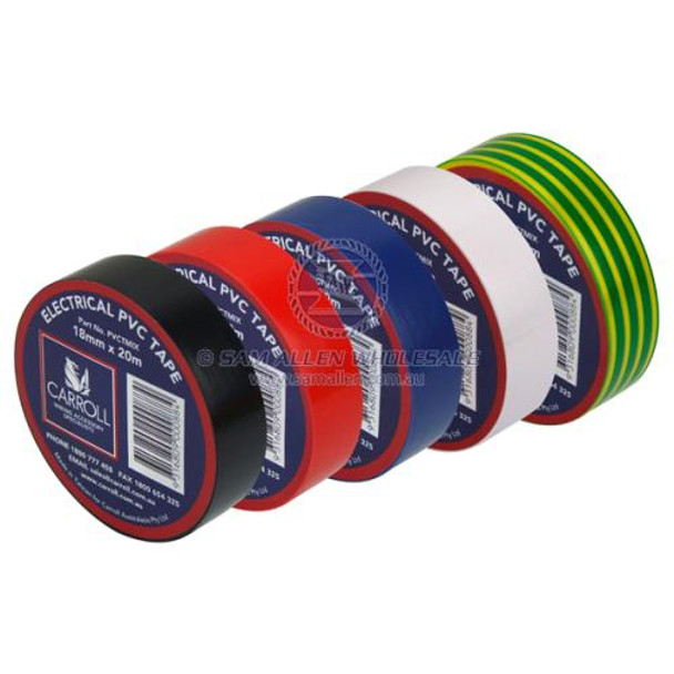 Electrical Tape Red 18mm x 20m Pack 10