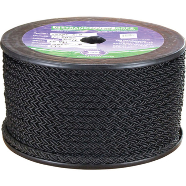 14.75mm x 100Mtr Black 8 Strand Nylon Rope (Reel)