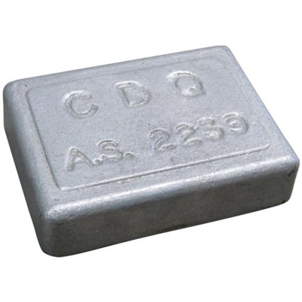 Anode Zinc 100 x 75 x 25 - Plain Rectangle Block