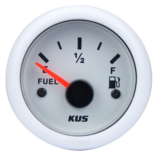 12/24V White Fuel Gauge 240-33 OHMS