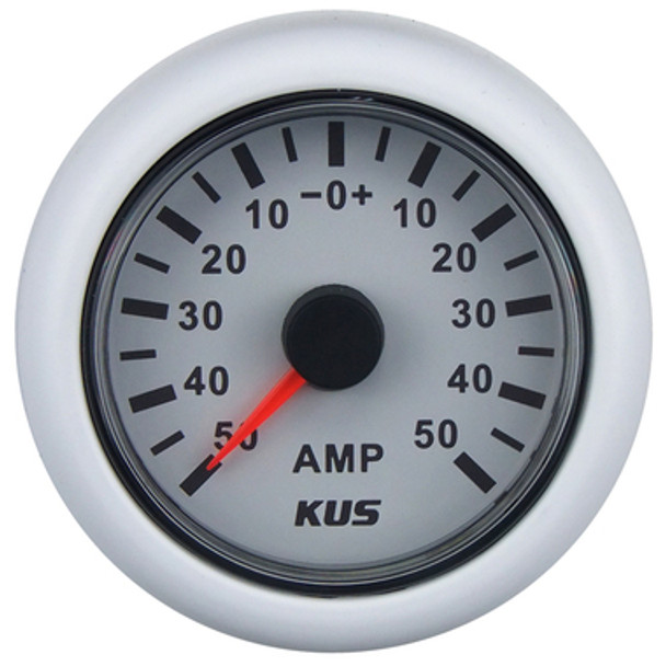 Kus 12/24V AMP Gauge White