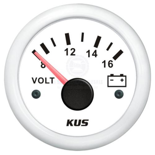 KUS Gauge Voltmeter 52mm 8-16V