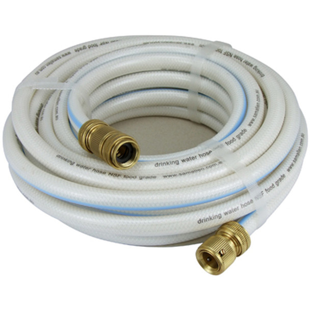 12mm I.D. x 10m Hose with 2 Brass Quick Connect Fittings - 10 Pack