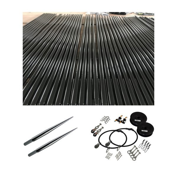 Reelax Fibreglass Black 4.5m Outrigger Pair with Stainless Steel Rigging Kit and Spears