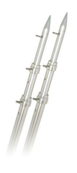 Rupp Heavy Duty Aluminium Telescoping Outrigger Poles 18'(5.4m) - silver/silver