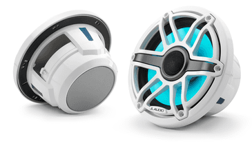 JL Audio M6 Marine Speakers 7.7" With Transflective LED, Gloss White Sports Grille - M6-770X