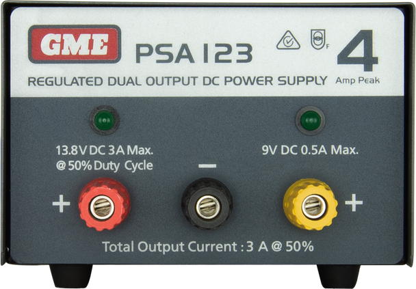GME PSA123 Regulated Power Supply (4 Amp Peak) GME PSA123 Regulated Power Supply (4 Amp Peak)