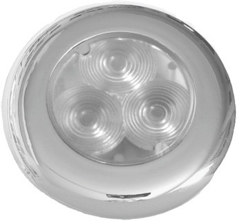 LED Circular Stainless Steel 3 x LED's with S/Steel Facia Cover