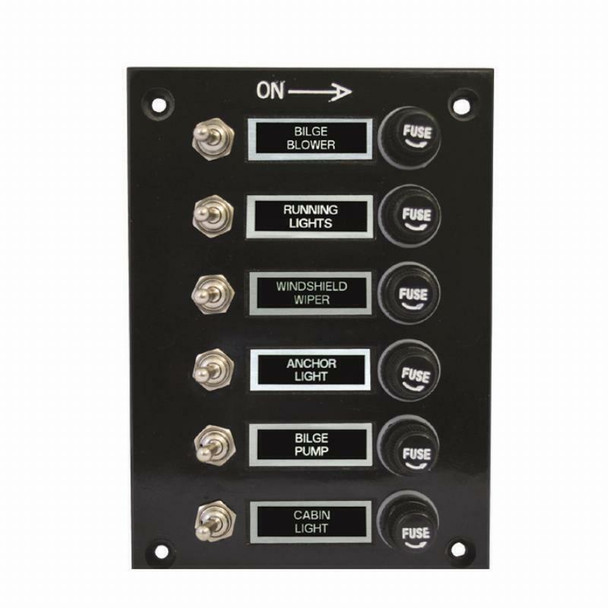 Switch Panels - Standard 6 Switch - Black