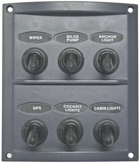 Switch Panels - Splashproof - 6 Switches