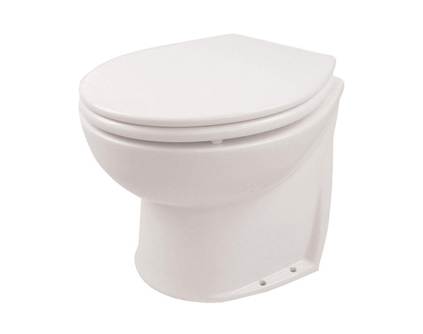 Jabsco Deluxe Silent - Flush Electric Toilet - Slanted Back Compact Height (Fresh Water)