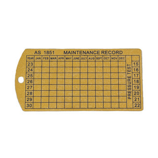 Fire Extinguisher Service Tag