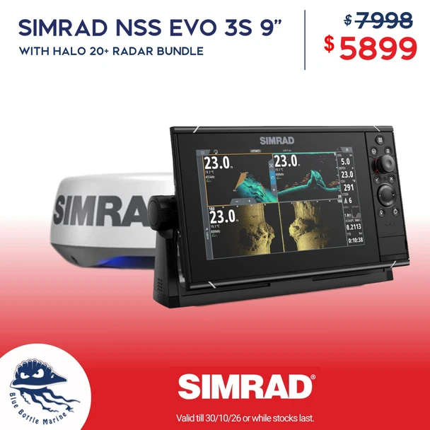 Simrad NSS 9 Evo 3S with Halo 20+ Radar Bundle