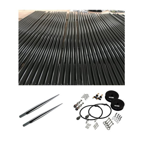 Reelax Fibreglass Black 3.0m Outrigger Kit with Stainless Steel Rigging and Spears