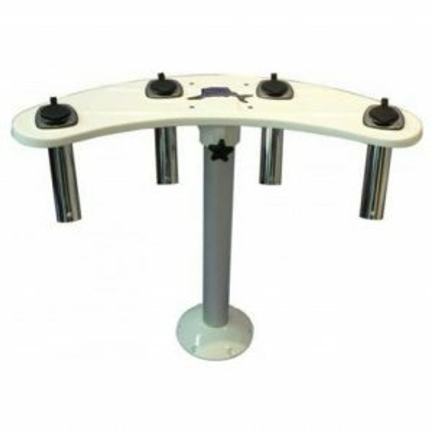 Reelax Light Tackle Station White Rocket Launcher and Alloy Pedestal White Swive (Discontinued)
