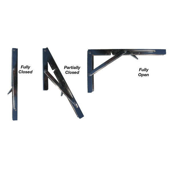 Marine Town Folding Support Bracket - Stainless Steel