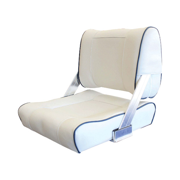 Flip Back Seat with Upholstery - White