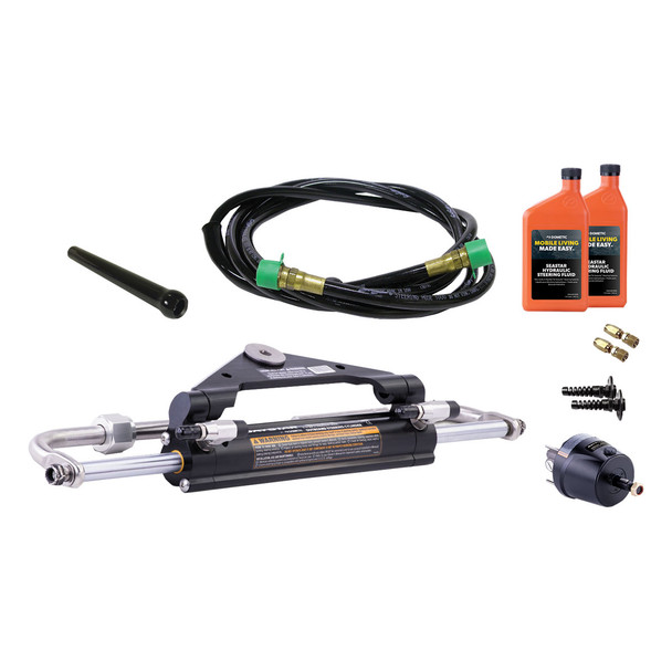 Dometic BayStar Compact Steering Kit Adjustable with Bulkhead Outboard Hose