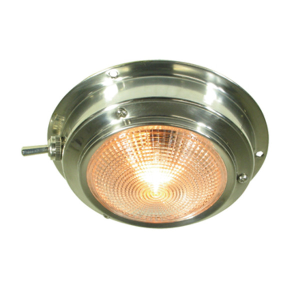 Dome Lights - Stainless Steel Light Dome Red/Wht Stainless Steel 165mm