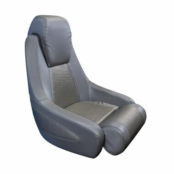 Helm Seats - Jea High Backed Seat Jea Pewter With Silver Trim Vinyl