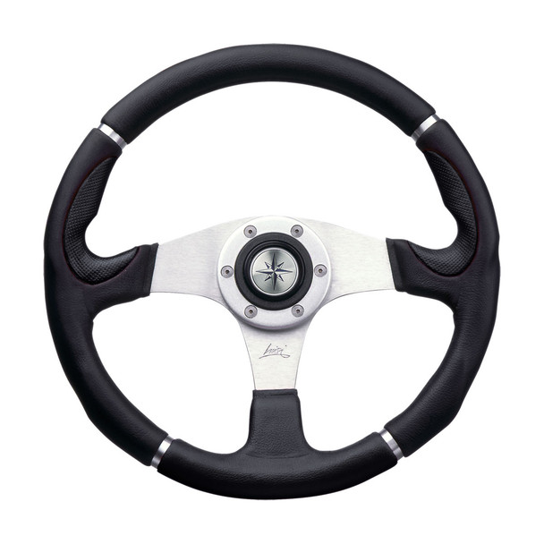 Luisi Orion Steering Wheel Alloy 3 Spoke 355mm Silver/Black With/Med