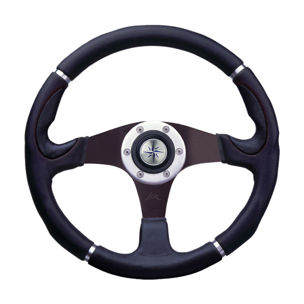 Luisi Orion Steering Wheel Alloy 3 Spoke 355mm Black/Black W/Med