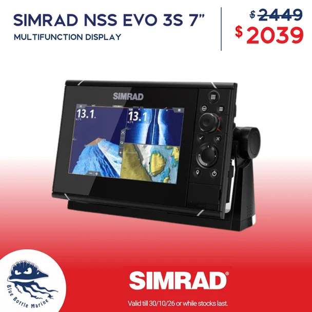 Simrad NSS7 Evo3 Combo MFD with World Basemap