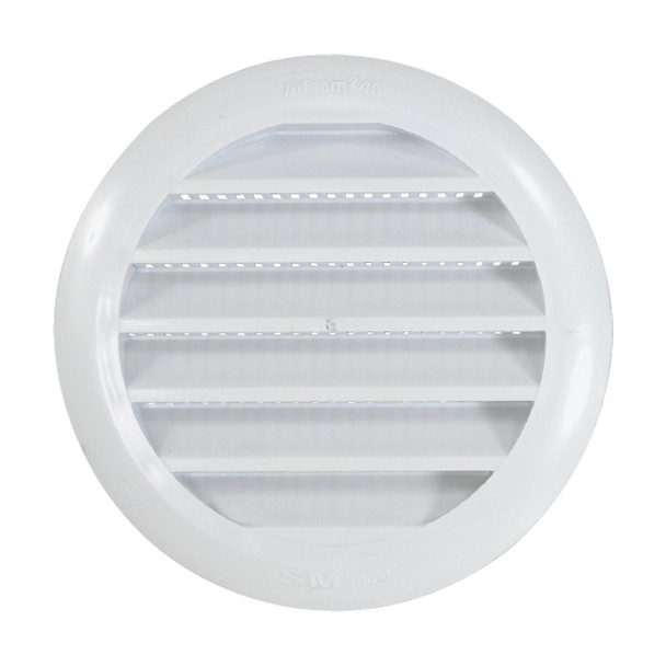 Round Louvre Vent 120MM White