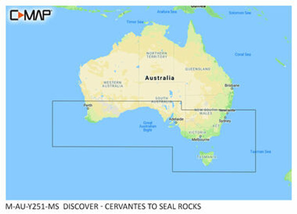 C-MAP DISCOVER - CERVANTES TO SEAL ROCKS (Y251)