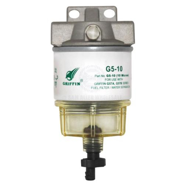 Griffin Diesel Filter Kit G57A Aluminium Head & Clear Bowl