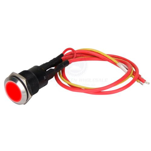 Relaxn Switch Round Red Back Light On/Off 12V 20Amp with Wire Harness