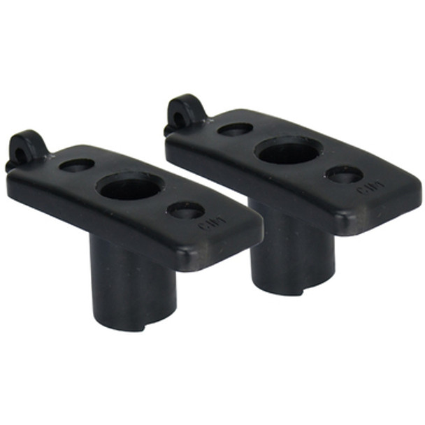 Rowlock Socket Top Mount Pair Black 100 x 18mm